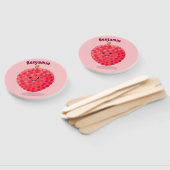 Cute roze lychee cartoon afbeelding handwaaier (Niet-gemonteerd)