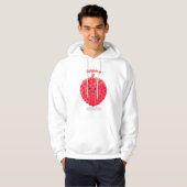 Cute roze lychee cartoon afbeelding hoodie (Voorkant volledig)