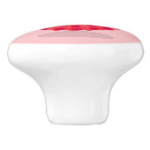 Cute roze lychee cartoon afbeelding keramische knop (Zijkant)