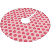 Cute roze lychee cartoon afbeelding kerstboom rok (Gekanteld)