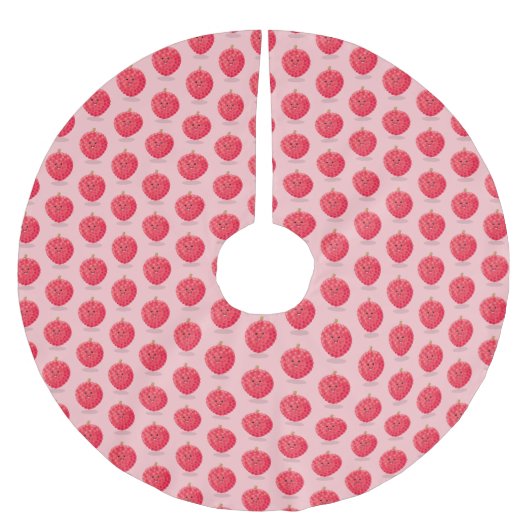 Cute roze lychee cartoon afbeelding kerstboom rok (Voorkant)