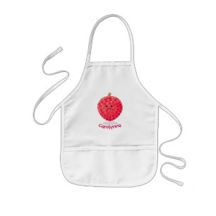 Cute roze lychee cartoon afbeelding kinder schort