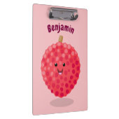 Cute roze lychee cartoon afbeelding klembord (Rechts)