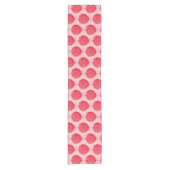 Cute roze lychee cartoon afbeelding korte tafelloper (Voorkant)
