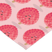 Cute roze lychee cartoon afbeelding korte tafelloper (Hoek)