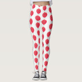 Cute roze lychee cartoon afbeelding leggings (Voorkant)
