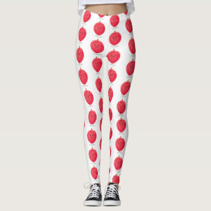 Cute roze lychee cartoon afbeelding leggings