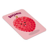 Cute roze lychee cartoon afbeelding magneet (Rechterzijde)