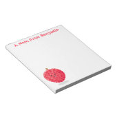 Cute roze lychee cartoon afbeelding notitieblok (Schuin)