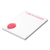 Cute roze lychee cartoon afbeelding notitieblok (Linkerzijde)