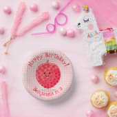 Cute roze lychee cartoon afbeelding papieren kommen (Feest)
