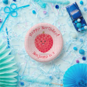 Cute roze lychee cartoon afbeelding papieren kommen (Feest)