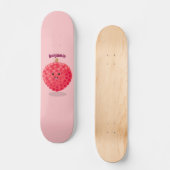 Cute roze lychee cartoon afbeelding persoonlijk skateboard (Voorkant)