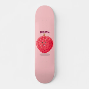 Cute roze lychee cartoon afbeelding persoonlijk skateboard