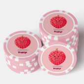 Cute roze lychee cartoon afbeelding poker chips (Opstapeling)