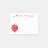 Cute roze lychee cartoon afbeelding post-it® notes (Voorkant)