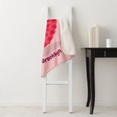 Cute roze lychee cartoon afbeelding sherpa deken (In situ)