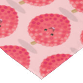 Cute roze lychee cartoon afbeelding tafelkleed (Gekanteld)