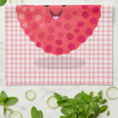 Cute roze lychee cartoon afbeelding theedoek (Gevouwen)