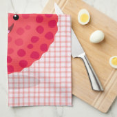 Cute roze lychee cartoon afbeelding theedoek (Quarter Fold)