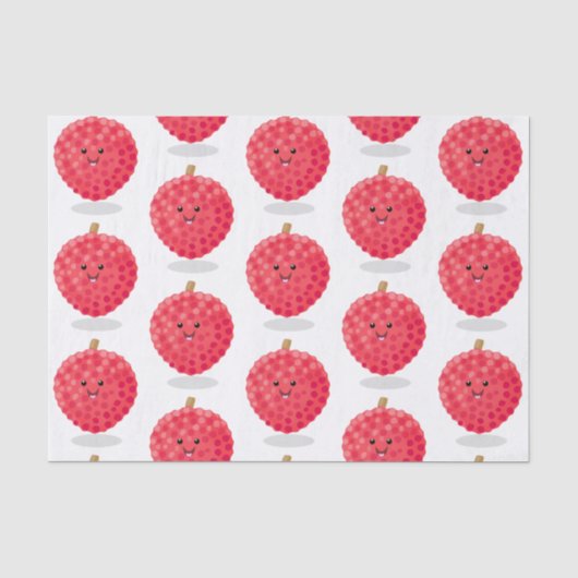 Cute roze lychee cartoon afbeelding tissuepapier (Voorkant)