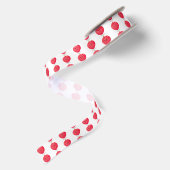 Cute roze lychee cartoon illustratie satijnen lint (Achterkant)