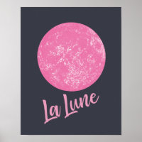 Cute Roze Maan Illustratie Nederlands De Maan Blau