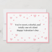 Cute Roze Macarons en Hartjes School Valentijnskaa Feestdagenkaart (Achterkant)