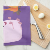 Cute roze marshmallows bij kampvuur cartoon theedoek (Quarter Fold)