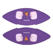 Cute roze marshmallows by kamp fire cartoon american football (Panelen)