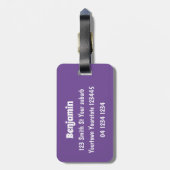 Cute roze marshmallows by kamp fire cartoon bagagelabel (Achterkant verticaal)