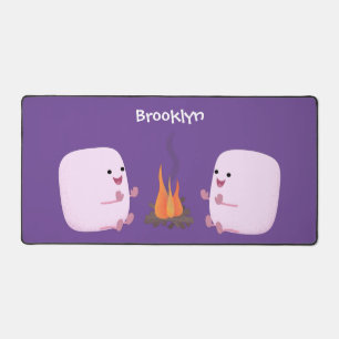 Cute roze marshmallows by kamp fire cartoon bureaumat