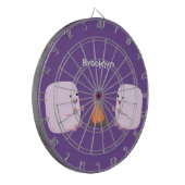 Cute roze marshmallows by kamp fire cartoon dartbord (Voorkant Links)