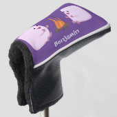 Cute roze marshmallows by kamp fire cartoon golfheadcover (3/4 voorkant)