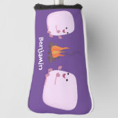 Cute roze marshmallows by kamp fire cartoon golfheadcover (Draai 90)