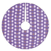 Cute roze marshmallows by kamp fire cartoon kerstboom rok (Voorkant)