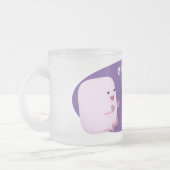 Cute roze marshmallows by kamp fire cartoon matglas koffiemok (Links)