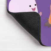 Cute roze marshmallows by kamp fire cartoon muismat (Hoek)
