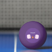 Cute roze marshmallows by kamp fire cartoon pingpongbal (Net)