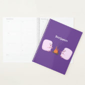 Cute roze marshmallows by kamp fire cartoon planner (Display)
