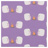 Cute roze marshmallows by kamp fire cartoon stof (Close Up)