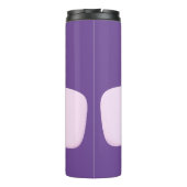 Cute roze marshmallows by kamp fire cartoon thermosbeker (Achterkant)