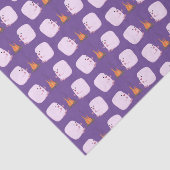 Cute roze marshmallows by kamp fire cartoon tissuepapier (Detail)