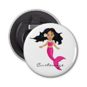Cute roze mermaid Thunder_Cove Button Flesopener (Voorkant)