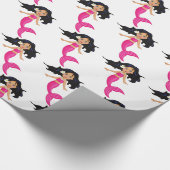 Cute roze mermaid Thunder_Cove Cadeaupapier (Hoek)