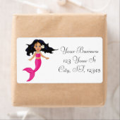 Cute roze mermaid Thunder_Cove Etiket (Insitu)