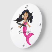 Cute roze mermaid Thunder_Cove Grote Klok (Hoek)