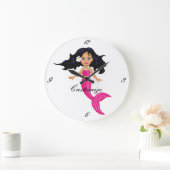 Cute roze mermaid Thunder_Cove Grote Klok (Huis)