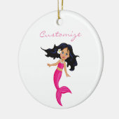 Cute roze mermaid Thunder_Cove Keramisch Ornament (Links)