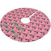 Cute roze mermaid Thunder_Cove Kerstboom Rok (Gekanteld)